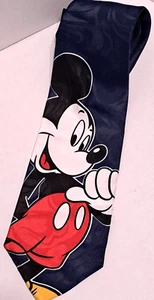 VTG Disney Mickey Mouse Tie Necktie Blue Made in Korea - Picture 1 of 6
