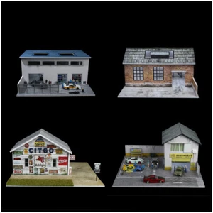 1/64 Diorama Fábrica Garaje Edificio Modelo Iluminación Ciudad Estacionamiento Escena Modelo - Imagen 1 de 56
