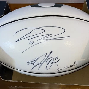 Nike Oregon Ducks Dennis Dixon & Ed Dickson Autographed Football - Picture 1 of 5