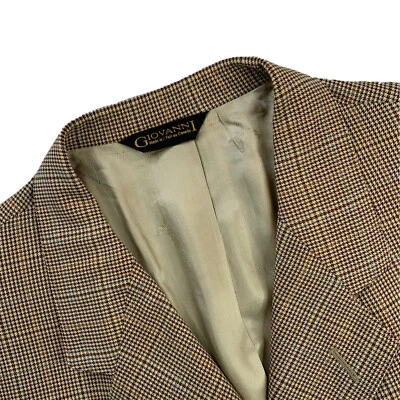 Blazer 46 R Giovanni X Dormeiul Super 100's Mini Hounds Diente Lana Foto 1 de 4