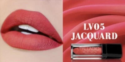 Palladio Velvet Matte Cream Lip Color Jacquard Bright Coral Vegan  Cruelty-free - Image 1 of 4