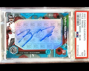 Kyle Trask RC 2021 Panini Elements NEON SIGNS Rookie Auto BLUE /50 - PSA 7 Pop 1 - Bild 1 von 5