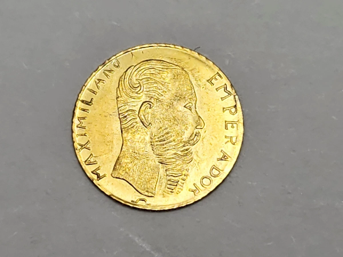 メキシコ 1ペソ　1865年 メキシコ1ペソ金貨 5枚セット マクシミリアン 1865年