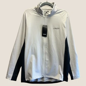 Oakley Running Cycling Full Zip White Jacket Medium - Picture 1 of 17