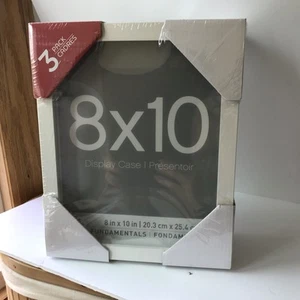 3-Pack White Display Case Frames Shadow Boxes 8" x 10" Studio Decor NEW - Picture 1 of 3