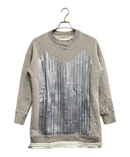 abito sacai con paillettes TAGLIA 2 grigio Ext+++