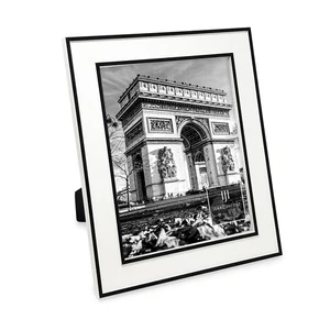 8x10 White w/Black (Vertical & Horizontal) Double Border Picture Frame w/Blac... - Picture 1 of 6