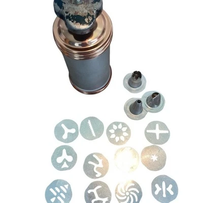 Juego de prensa de galletas de colección con discos y puntas herramienta para hornear galletas de metal Foto 1 de 4