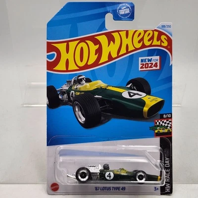 Hot Wheels 67 Lotus Type 49 Ford Jim Clark F1 2024 HW Race Day 8/10 188/250 b - Image 1 of 4