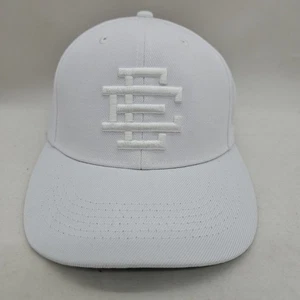 Eric Emanuel EE 6 Panel Structured Snapback Hat #91  White/White - Picture 1 of 4