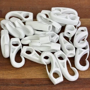 20x Kunststoff Haken für Ø 10mm Expanderseil Gummiseil Gummileine weiß Zeising - Picture 1 of 3