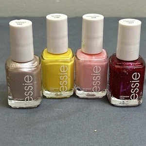 Lot Of 4 Essie Nail Polish, 080, 1780, 308, 1647, Pink, Yellow, Pearl, Glitter - Picture 1 of 5