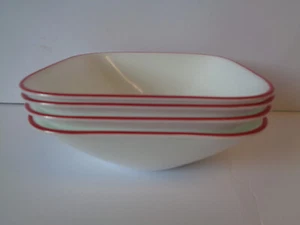 4 Corelle Splendor 22-oz Cereal Bowls 6-3/8" Square New with Tags Made in USA - Picture 1 of 3