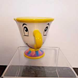 Disney Chip Becher Die Schöne und das Biest Teetasse 4 1/2" Höhe x 3 1/2" gelber Griff - Bild 1 von 3