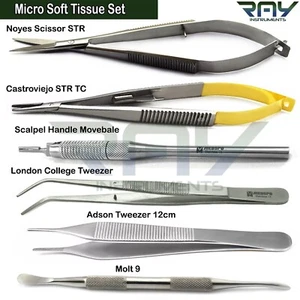 Chirurgisches Dental Mikro Weichteil Chirurgie Kit Pinzette Schere Nadelhalter - Bild 1 von 7
