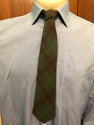 True Vintage 60S Tie - Woven Scottish  Russet & Lovatt Green Munro Spun -Perfect