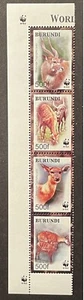 BURUNDI WWF SITATUNGA STAMPS STRIP OF 4 2004 MNH ANTELOPE WILDLIFE WILD ANIMAL 1 - Picture 1 of 1