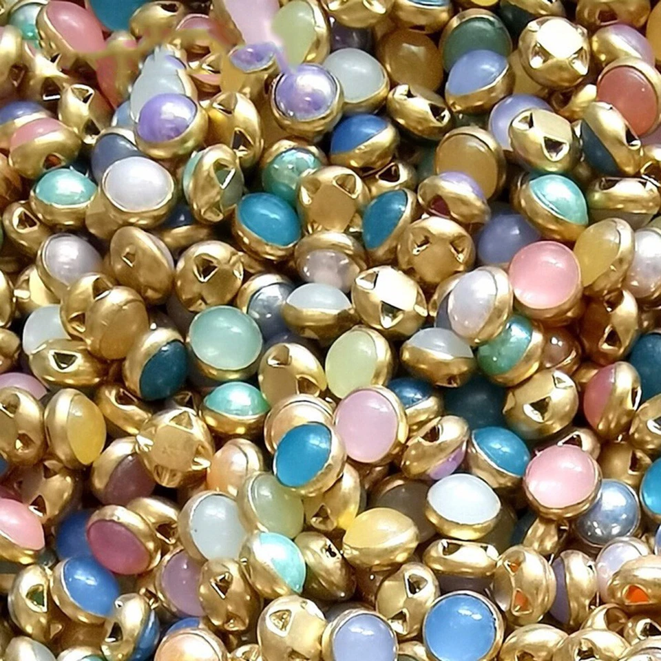 50PCS Mini Button Round Pearl Buckles Doll Clothing Sewing Handmade DIY Supplies - Image 1 of 4