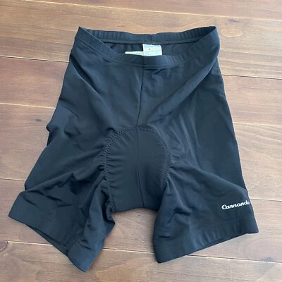 Cannondale Cycling Shorts Womens Large Black Padded Bike Performance Stretch X - Image 1 of 4