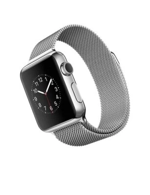 Apple Smart Watch A1553 38mm Stainless Steel - Milanese Loop Band (MJ322LL/A) - Image 1 of 2