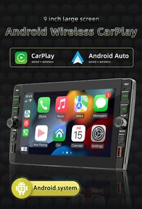 8" Navi WiFi BT 2-Din 32GB FM Radio Touch Screen Camera Android MP5 GPS CarPlay - Picture 1 of 19