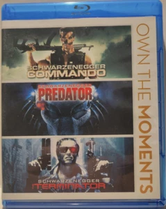 Commando / Predator / The Terminator (3 Blu-ray, 2013) Arnold Schwarzenegger - Picture 1 of 3