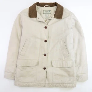 Vintage L.L. Bean Barn Arbeitsmantel Chore Jacke Damen Größe L Beige - Bild 1 von 22
