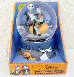 Nightmare Before Christmas Jack & Sally Musical Snow Globe 6” NEW- RARE!!! - Picture 1 of 6