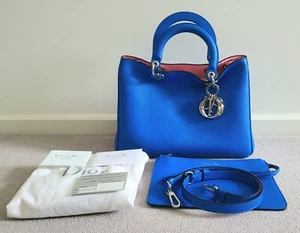 Original Dior Diorissimo Tasche in kleiner Größe hellblau + babyrosa - Bild 1 von 12