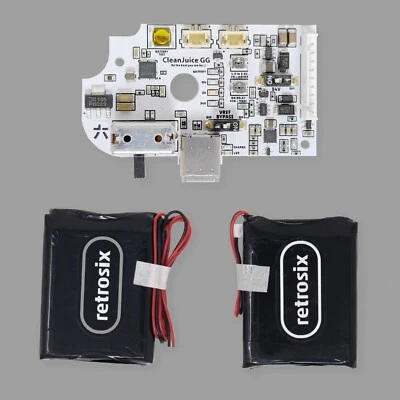 RETROSIX Game Gear Lipo Power USB C Rechargeable Battery Pack Mod Kit CleanJuice Sega
