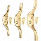 SMALL-LARGE SOLID BRASS CLEAT HOOKS Strong Metal Blind Line/Cord/Rope Tie Down