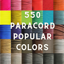 550 Paracord Type III 7 Strand Parachute Cord 10, 25, 50, 100 ft - Made in USA