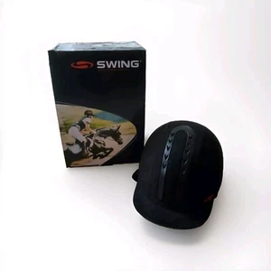 Reithelm * Swing * schwarz * samt * Größe 53 * gepflegt - Bild 1 von 3