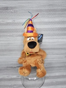 Warner Bros. Studio Store 1999 Scooby Doo sombrero de cumpleaños bolsa de frijoles felpa. Guc con etiqueta - Imagen 1 de 15