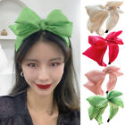 Solid Color Fabric Hairband Double Big Bowknot Hair Hoop Oversized Bow Headband