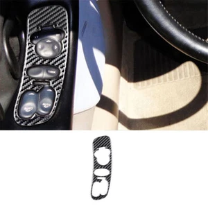 For Chevrolet Corvette C5 Carbon Fiber Window Lift Button Switch Control Trim - Picture 1 of 11