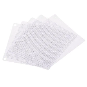 5St 120mm Computer Lüfter Filtergitter PVC Netz Staubdicht Gehäuseabdeckung Weiß - Bild 1 von 5