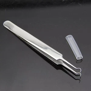 ✅ Curved Stainless Steel Acne Tweezer – Blackhead Pimple Extractor Tool - Picture 1 of 13