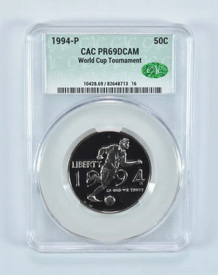 1994-P World Cup Soccer Commemorative Half Dollar PR69 DCAM CAC - Image 1 of 4