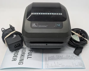 Zebra GK420d 4x6 Thermal Label Printer in grey - fully working - Afbeelding 1 van 6
