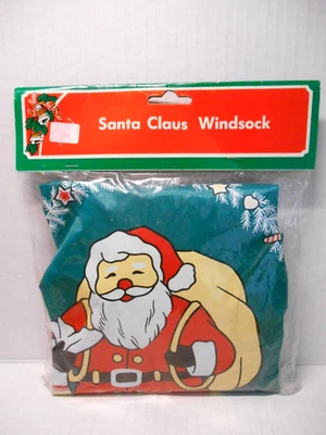 "De colección 1989 Windsox Bandera Exterior 3D LOLLY SANTA CLAUS Bandera Viento Calcetín Navidad 60""" Foto 1 de 3