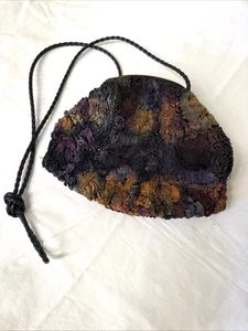 Carter & Teri Ribbon Evening Shoulder Bag with Shibori Fabric Interior - Picture 1 of 8
