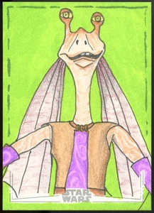 2025 Topps Chrome Star Wars Sketch Card Silver 1/1 Artist Signed Sir Edmund Duke - Picture 1 of 2