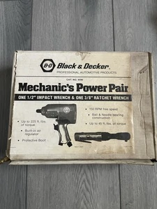 Black & Decker  Mechanics Power Pair One 1/2”Impact Wrench And One 3/8” Ratchet - Picture 1 of 1