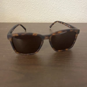 goodr Designer Square Sunglasses Tortoise Shell Smaller Is Baller In Brown - Picture 1 of 8