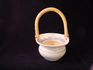 Vintage North Carolina Handmade Pottery Basket NC Pottery Small Basket - Picture 1 of 5