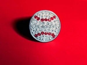 Rhinestone Baseball Snap Jewelry Charm 18-20mm Interchangable w/ Ginger - Picture 1 of 5