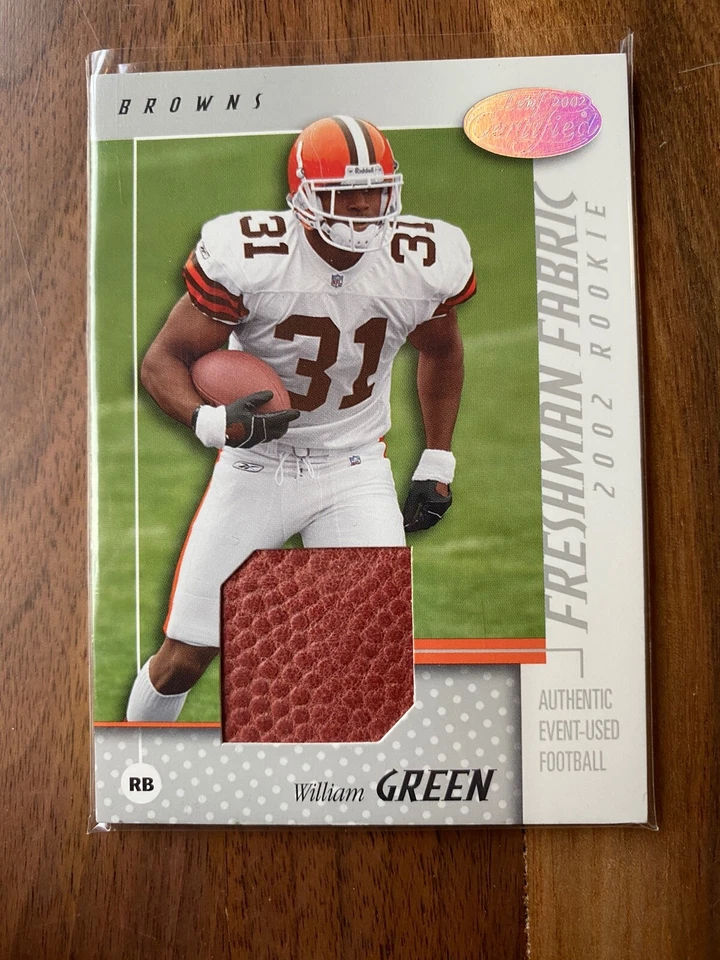 A44,798 - 2002 Leaf Certified #113 William Green Football/800 RC - Image 1 of 1