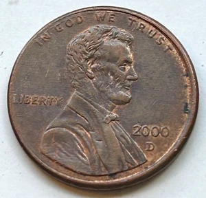2000D Linc. Mem. Penny O-C Strike L Barely Visible Circ. Coin Wt 2.48g ID A130 - Picture 1 of 4