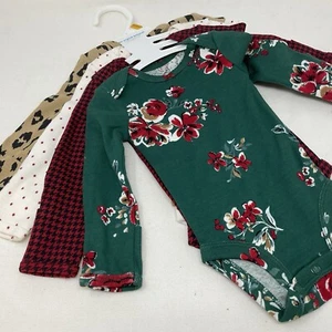 NWT Newborn Long Sleeve Bodysuit Set Carter’s 4 Piece - Picture 1 of 4